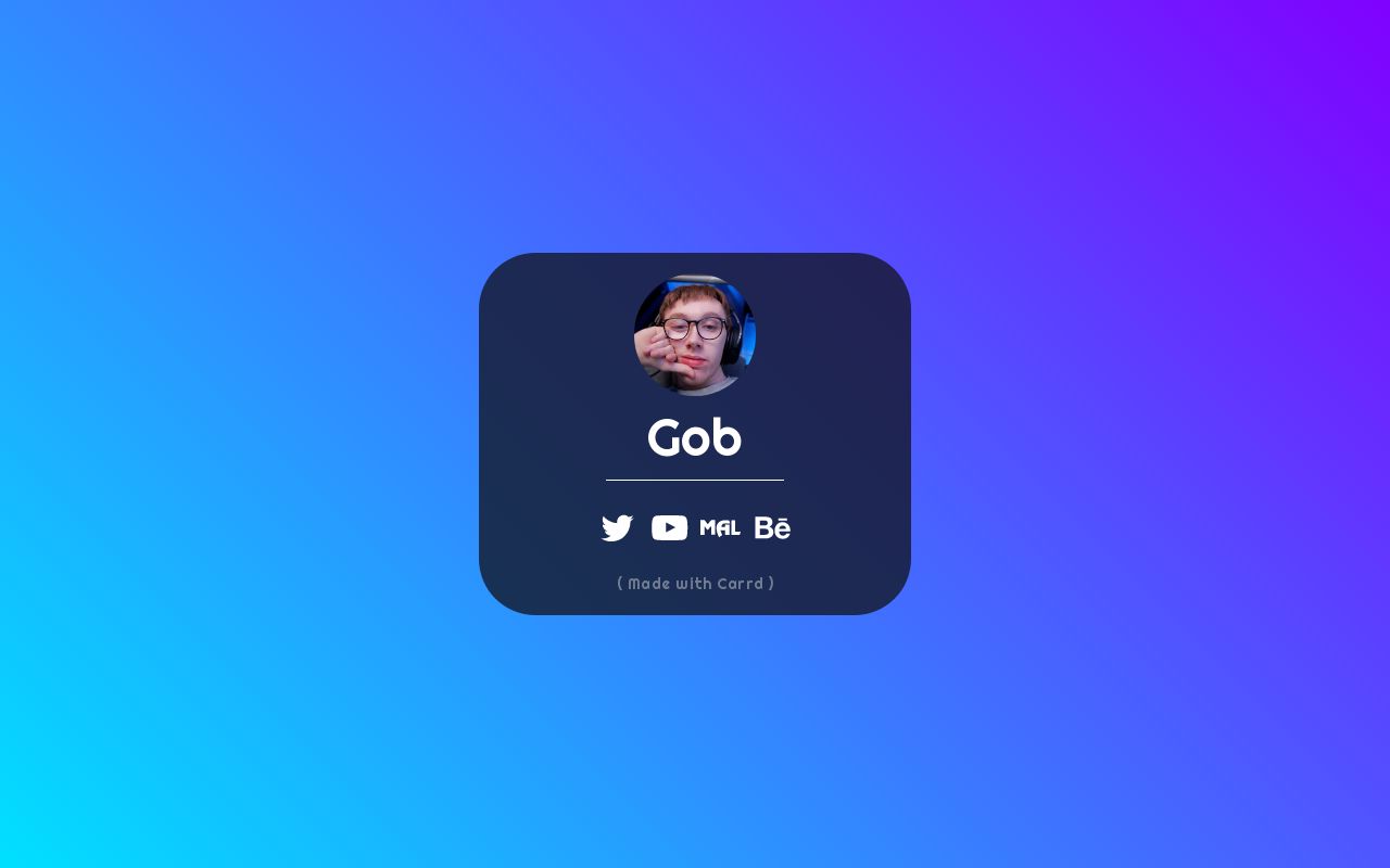 Carrd profile picture for @gob
